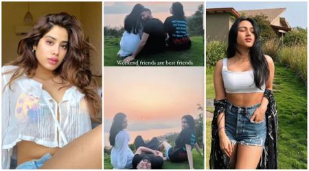 Janhvi Kapoor weekend with her 'best friends' Tanisha Santoshi and Orhan Awatramani photos