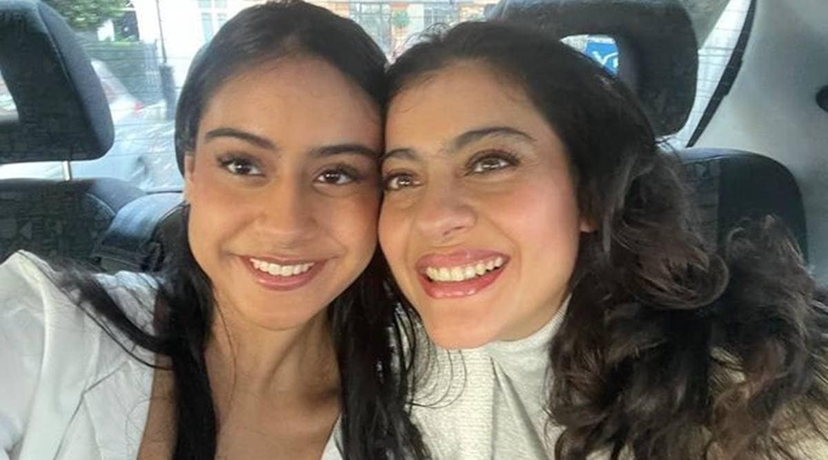 Kajal Davgen Gand Xxx - Kajol tests positive for Covid-19, shares photo of Nysa: 'Don't want anyone  to see my Rudolph nose' | Entertainment News,The Indian Express