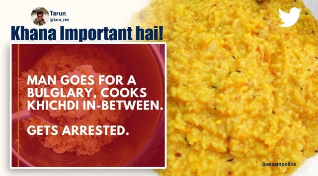 Khicdhi, Assam Police, burglar cooks Khichdi, thief cooks Khichdi, Guwahati, indian express
