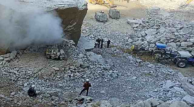 Rescue operations with heavy machinery are underway at the three mines, officials said. (Representational/Express Photo by Manoj Dhaka)
