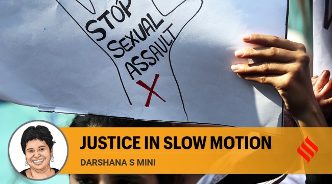 During a protest for women's safety (Express Photo/File)