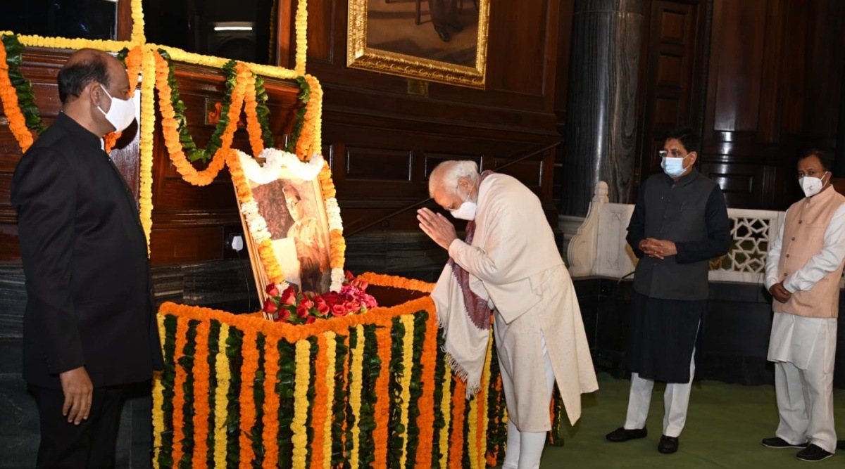PM Modi pays tribute to Netaji Subhash Chandra Bose on his 125th birth anniversary. 