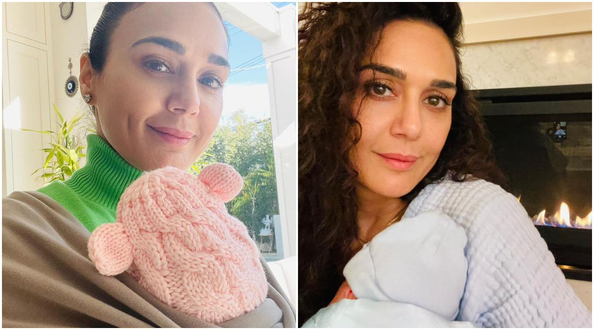 1200px x 667px - Preity Zinta gives 'mommy vibes' in new picture with one of her twins. See  photo | Entertainment News,The Indian Express