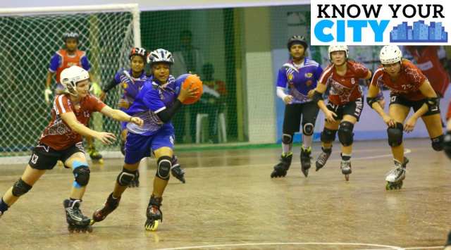 Played between two teams on roller skates, the game is a unique mix of basketball, handball and throwball in which the objective is to score the most goals within a stipulated time. 