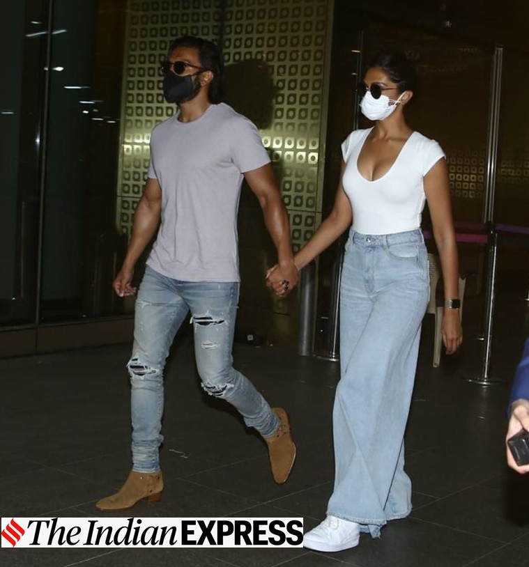 In matching outfits, Deepika Padukone and Ranveer Singh take couple ...