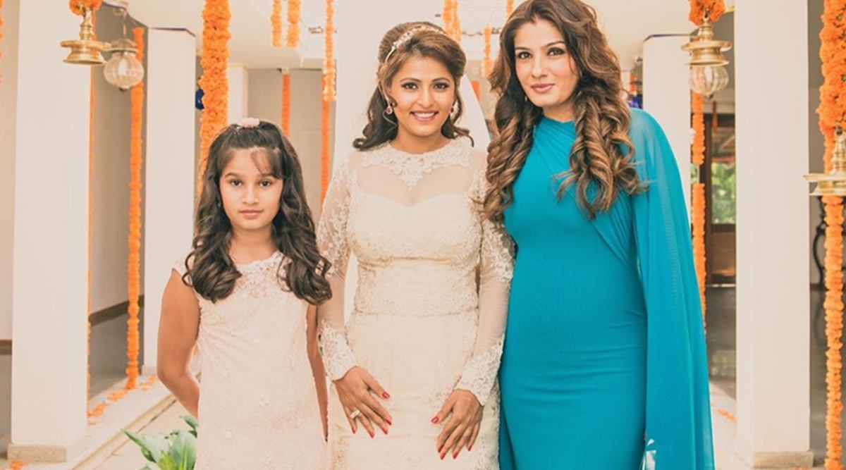Raveena Xx Video - Raveena Tandon shares photos from daughter Chaya Tandon's church wedding,  wishes her on anniversary | Bollywood News - The Indian Express