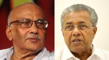 S Ramachandran Pillai (L) and Pinarayi Vijayan.