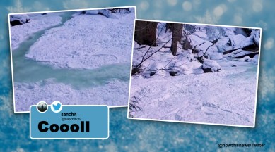 disappearing stream, Squamish, Canada, stream disappears, cold temperature, social media viral, indian express