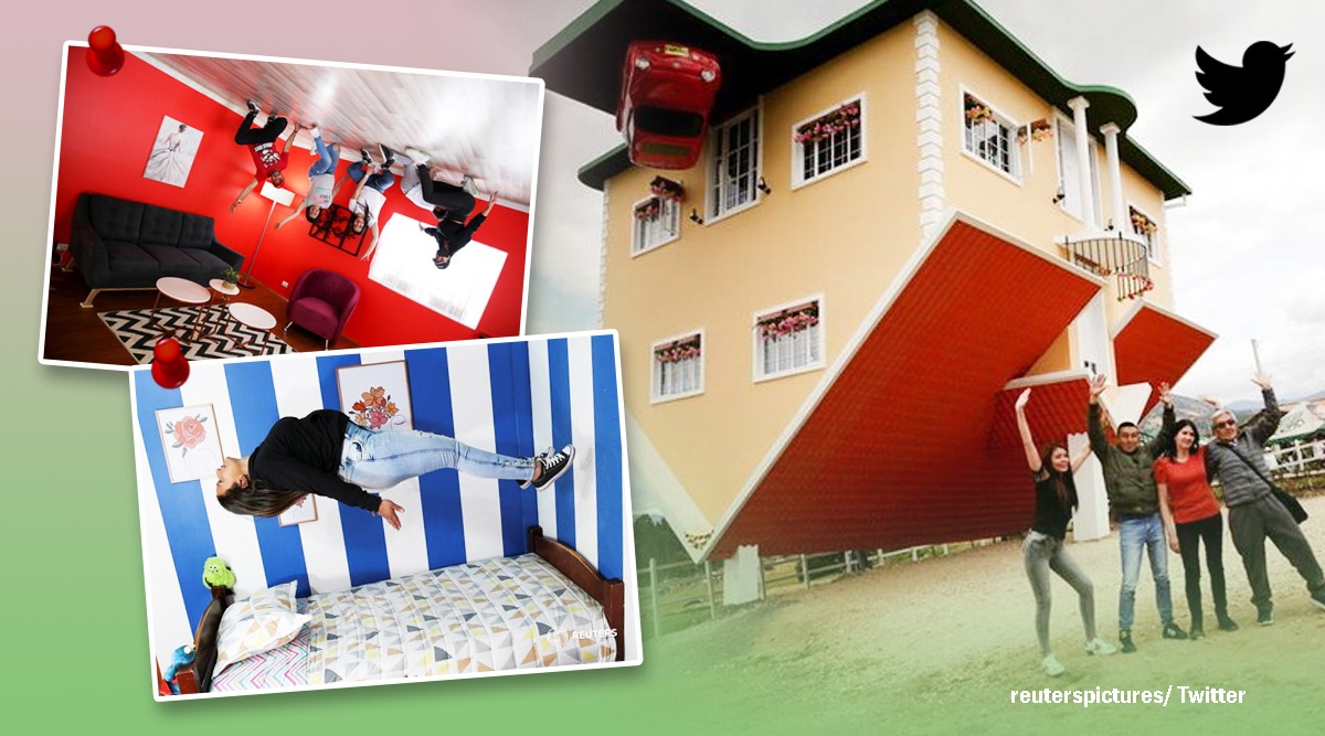 upside down house, Colombia, house, upside down, photos of upside down house, indian express