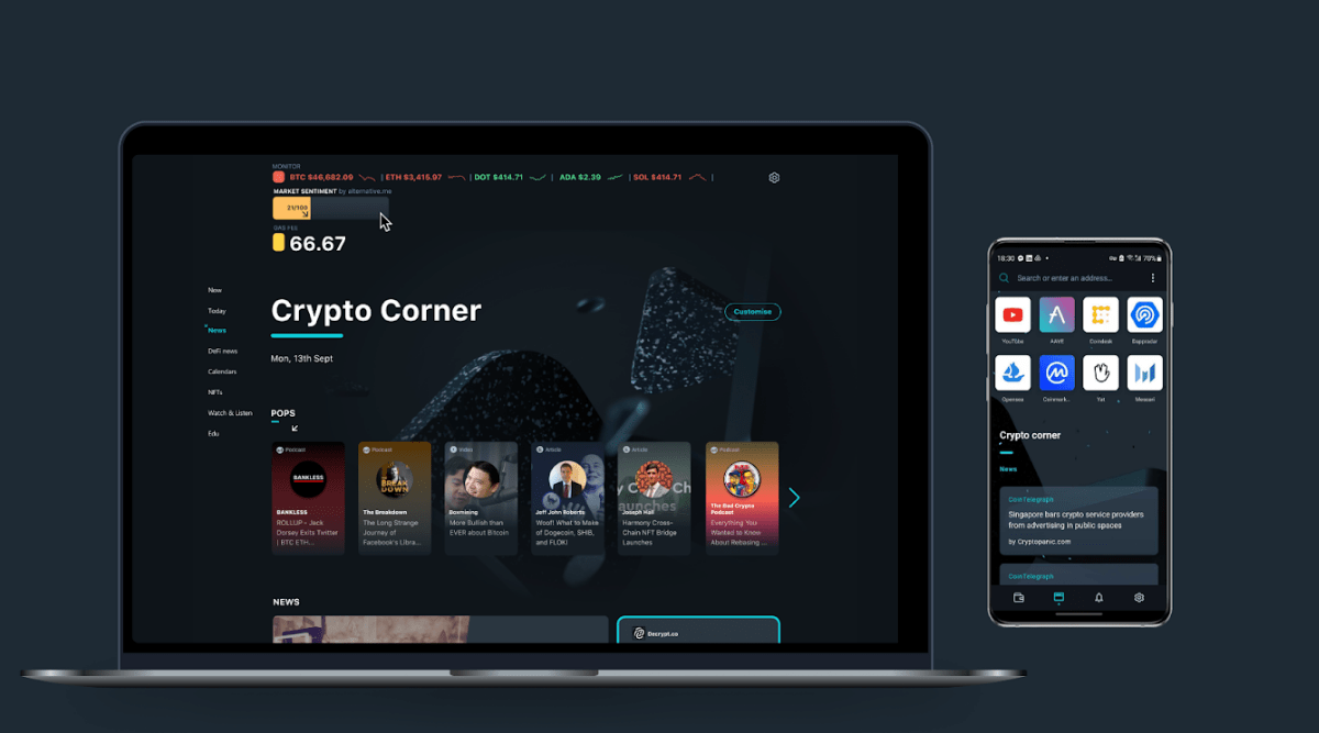 Opera crypto browser adds supports to Binance blockchain and Dapps