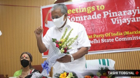 In 2018 too, Vijayan had been treated at the Mayo Clinic.  (Express Photo by Tashi Tobgyal)