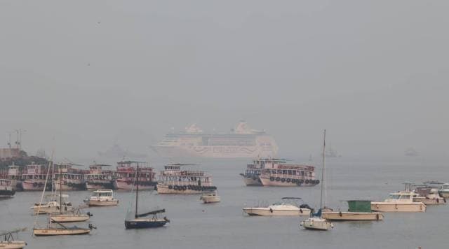 The cruise ship, carrying 2017 passengers, left Mumbai on January 1 and reached Goa the next day where it berthed at the Mormugao Port Trust (MPT) cruise terminal. (Express Photo by Amit Chakravarthy)