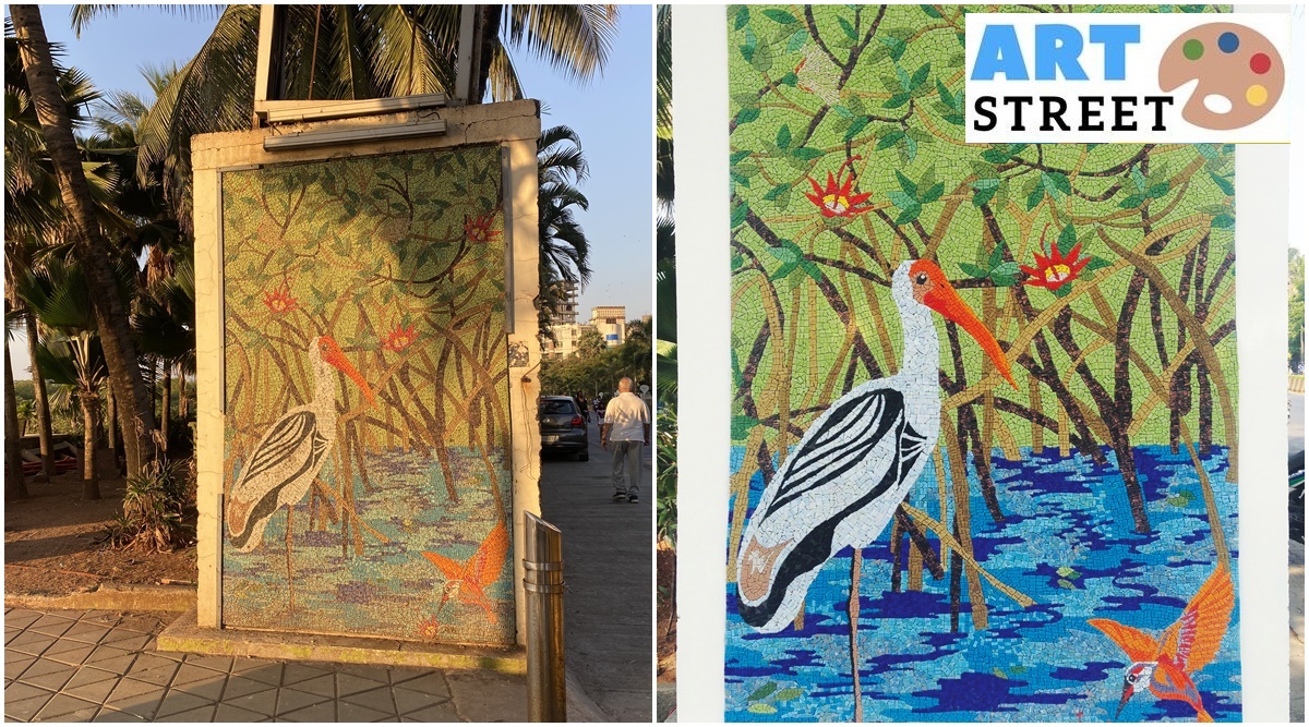 ‘Man Grows With Mangroves’: A mural on Carter Road on mangroves