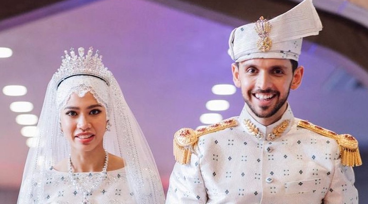 Sultan of Brunei’s daughter wows at her wedding; borrows magnificent tiaras from Queen Saleha