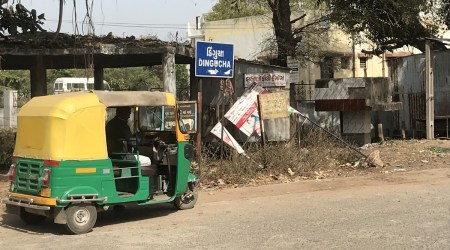 Dingucha village in Kalol, Gandhinagar where a family of four people went missing after they reached Canada. (Express Photo by Vaibhav Jha)