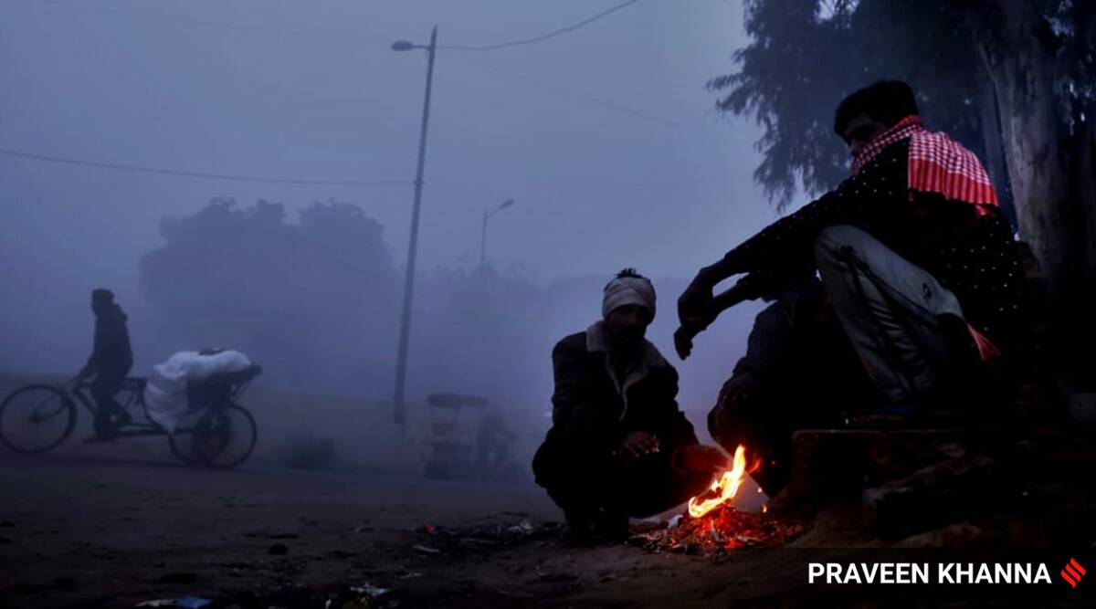 Naliya recorded the lowest minimum temperature of 6.8 degrees Celsius on Sunday. (Express Photo by Praveen Khanna/ File)