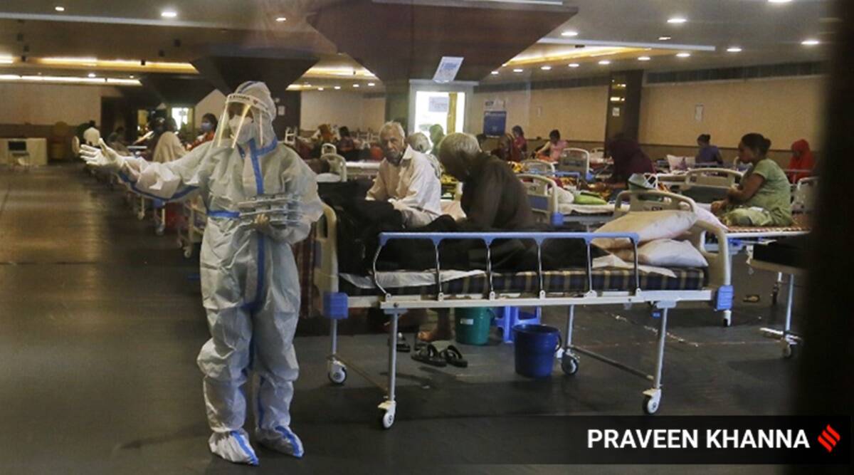 The Delhi government ordered an increase of 1,300 beds for Covid-19 patients in 14 of its hospitals, according to an order by deputy secretary (health and family welfare) Ajay Bisht. (Express photo by Praveen Khanna)