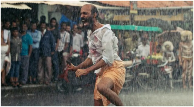Writer-director-star Raj B Shetty in a still from Garuda Gamana Vrishabha Vahana, which now available to stream online. (Photo: ZEE5)