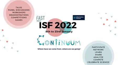 The third edition of India Science Festival (ISF) will run from 8th to 23rd January 2022.