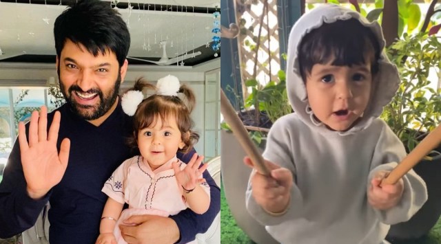 Kapil Sharma’s daughter Anayra plays drums and says ‘Papa aap bajao ...