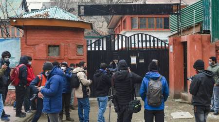 Outside Kashmir Press Club on Monday. (PTI/File)