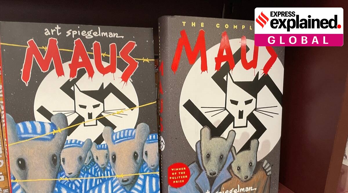 Two books of the graphic novel "Maus" by American cartoonist Art Spiegelman are pictured in this illustration in Pasadena, California, US. (Reuters)