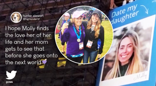 Mother with cancer puts a billboard to help daughter find love, date my daughter, good news, indian express