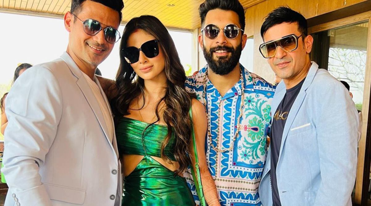 mouni suraj pool party