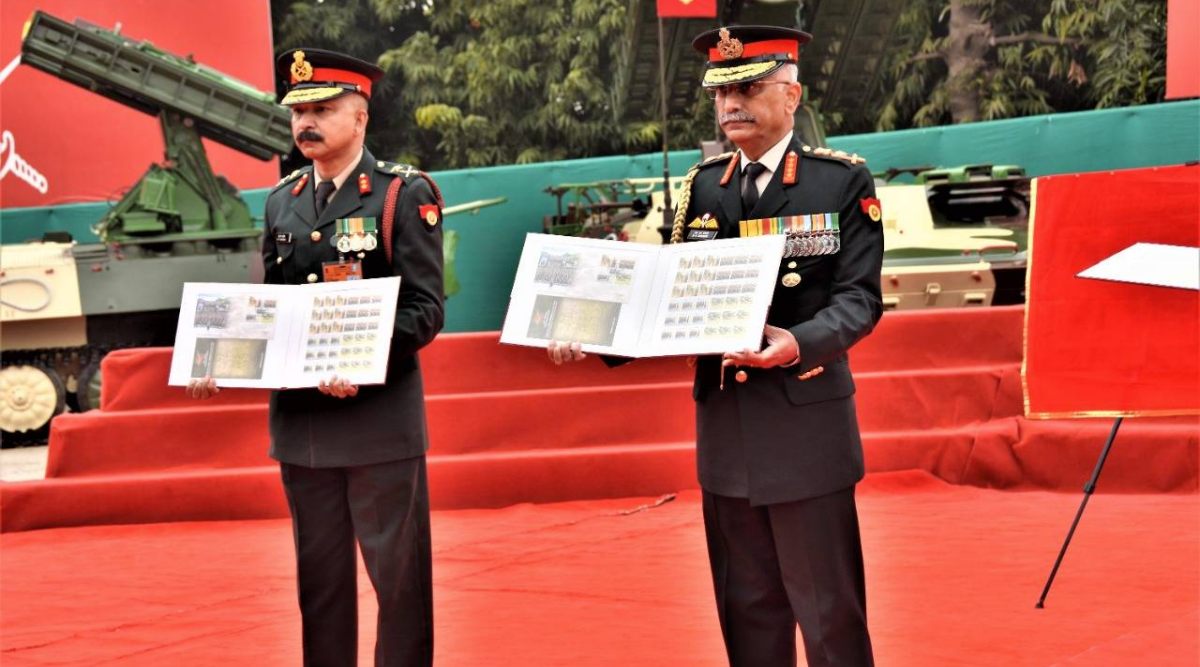 On the occasion of Army Day, General MM Naravane released a Commemorative Postage Stamp, "Permanent Commission to Women Officers in the IndianArmy." (Photo: Twitter @adgpi)
