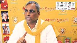 Om Prakash Rajbhar, Suheldev Bharatiya Samaj Party, SBSP, Uttar Pradesh, Uttar Pradesh latest news, Uttar Pradesh assembly elections, UP Polls 2022, BJP, indian express