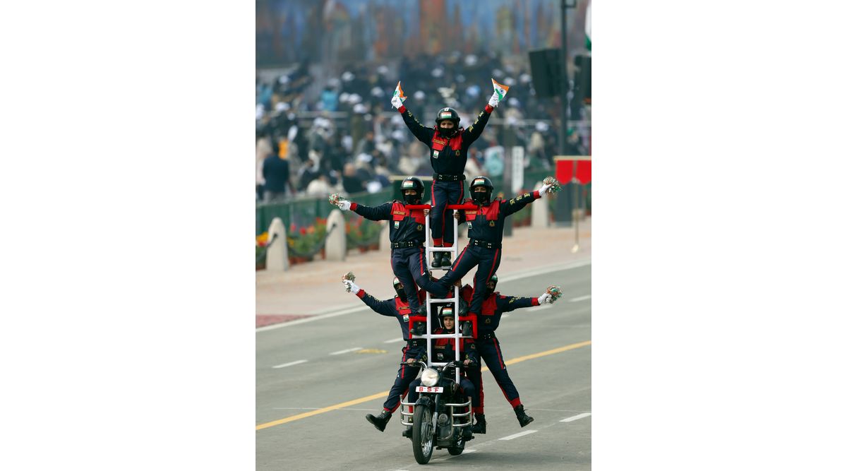 Republic Day, India, BSF, Border Security Force, Rajpath, Republic Day parade, Republic Day parade women, BSF women, Republic Day women, indian express