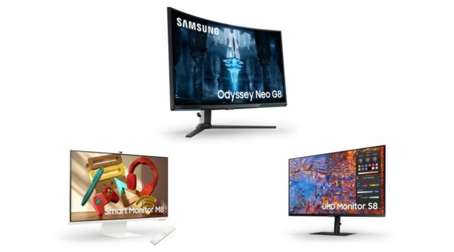 Samsung unveils new monitors for 2022: Smart Monitor M8, Odyssey Neo G8, and more. (Image credit: Samsung)
