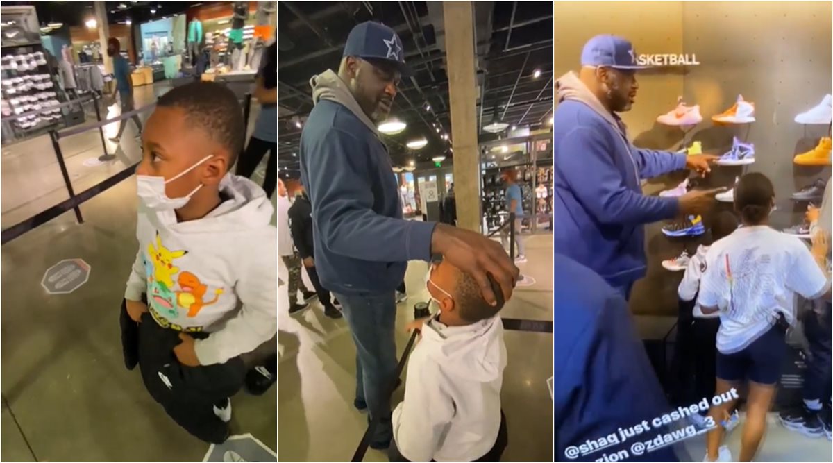 Shaquille O'Neal, shaq buys boy shoes, Shaquille O'Neal pays for strangers shopping, good news, viral news, indian express