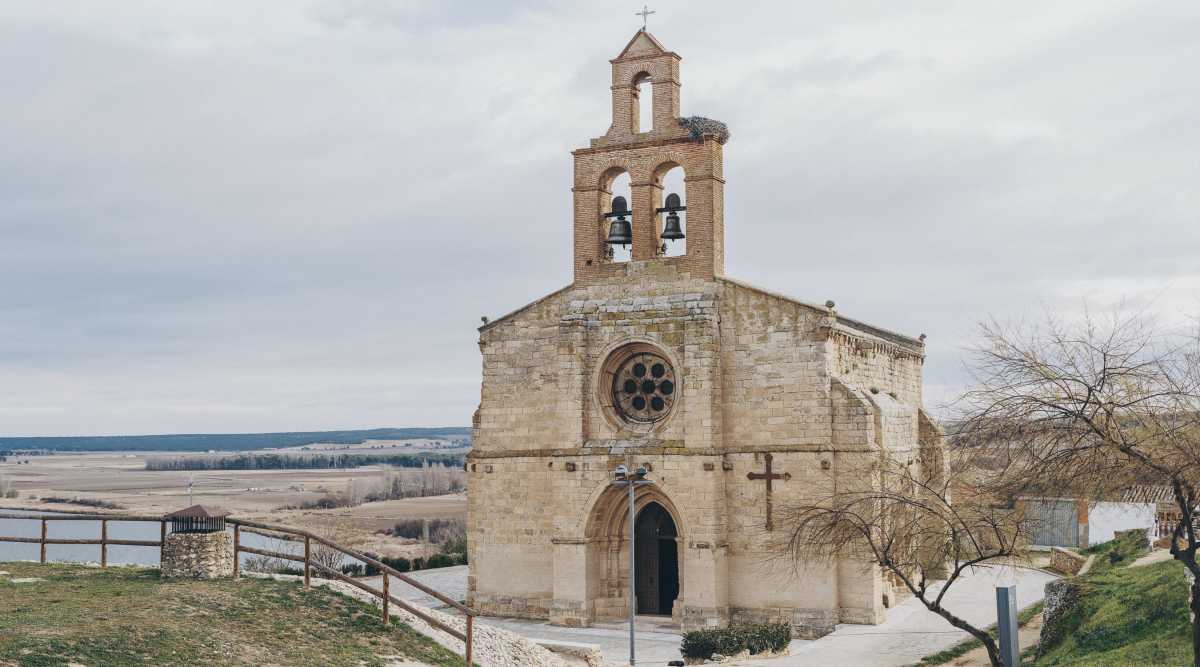 The Church of Santa Mara del Castillo, built around 1250, in the village of Castronuo, Spain, Dec. 1, 2021. Botched repairs and amateur restorations like those done on the 13th century Romanesque church have become a problem across the country. (Photo: The New York Times)