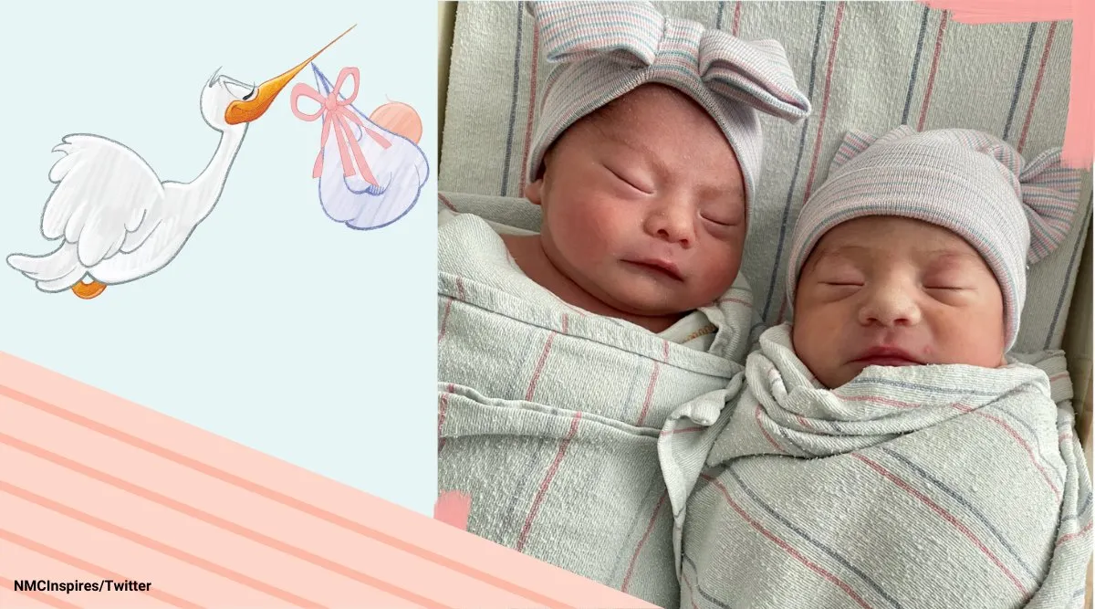 twins different birthday, woman gives birth twin different year, twins born on new year, viral news, odd news, indian express