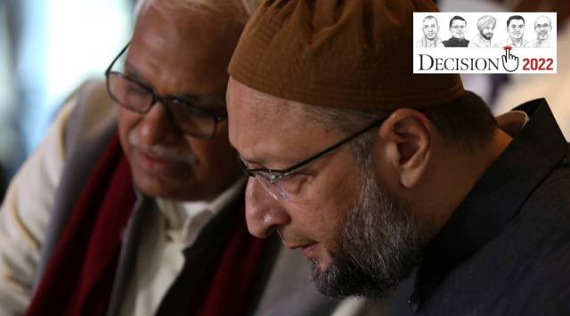 Asaduddin Owaisi, Uttar Pradesh, Uttar Pradesh assembly elections, UP Polls 2022, Jan Adhikar Party, Babu Singh Kushwaha, Bhartiya Mukti Morcha, Waman Meshram, indian express