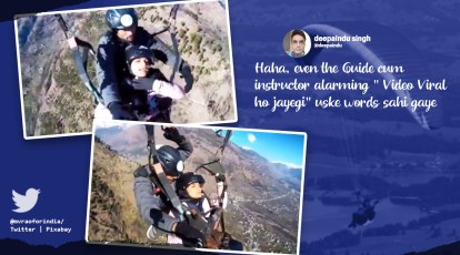 Meri shaadi kyu karwayi bhagwan': Wife's rant during paragliding goes viral  | Trending News,The Indian Express