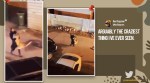woman caryying lion in arms, woman with lion, woman walking streets with lion, pet lion roams street, kuwait woman lion street video, indian express