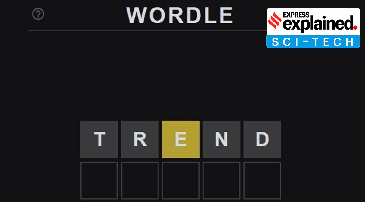 Wordle is an online word puzzle where players have to guess the five-letter word of the day within six tries. (Express Photo)