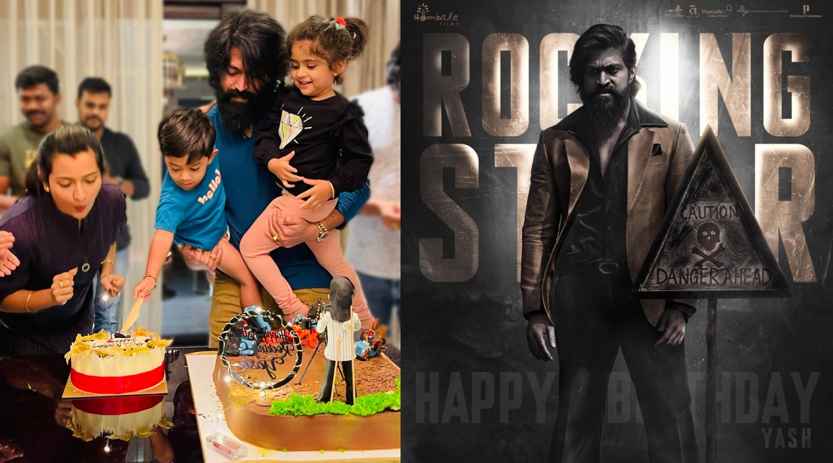 Yash celebrates birthday with wife Radhika and his 'tiny tots'. See photos | Regional News - The Indian Express