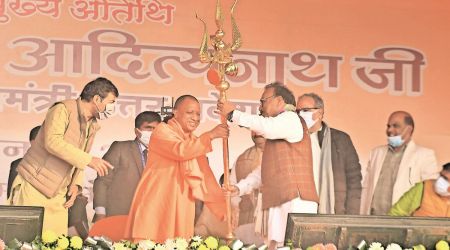In Rampur, Adityanath targets SP:  You grabbed properties of poor, Dalits