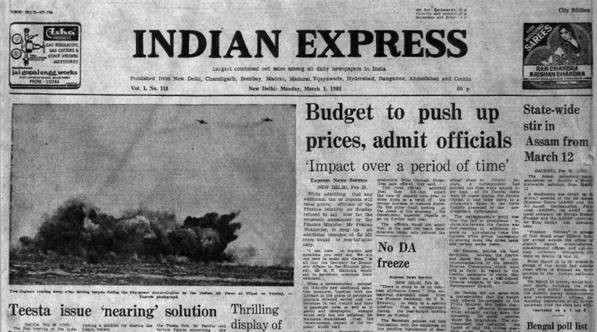 India, India 1982, Kedar Pandey, Indo-Bangladesh Joint Rivers Commission, Bangladesh, Shafi-ul-Azam, farmers, Charan Singh, Chandra Shekhar, Sharad Pawar, Air Tanzania Boeing-737, indian express