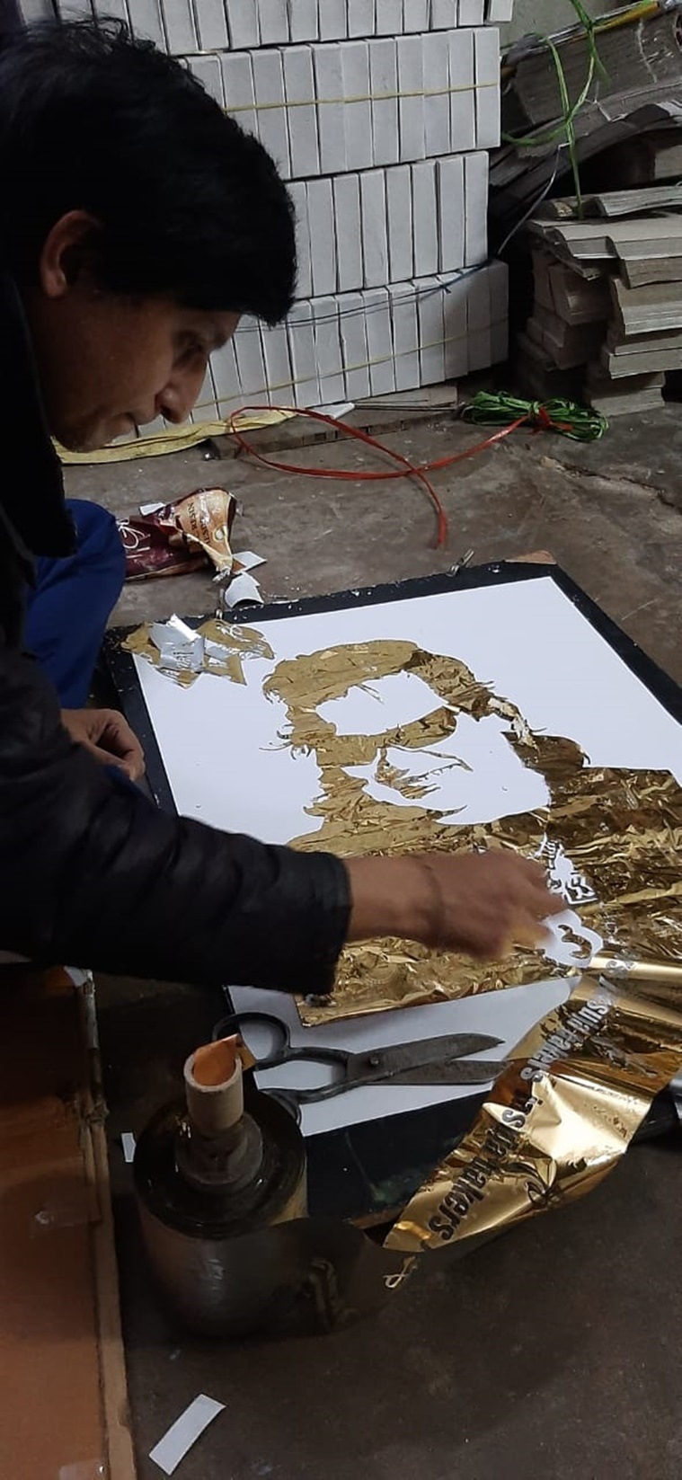 Bappi Lahiri, Bappi Lahiri death, Bappi Lahiri tribute, Bappi Lahiri artwork, Bappi Lahiri fan artwork, tribute to Bappi Lahiri, Bappi Lahiri golden artwork, indian express news