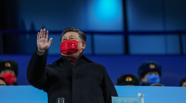President Xi Jinping of China attends the closing ceremony of the 2022 Beijing Winter Olympics in Beijing, on Sunday, Feb. 20, 2022. (The New York Times)