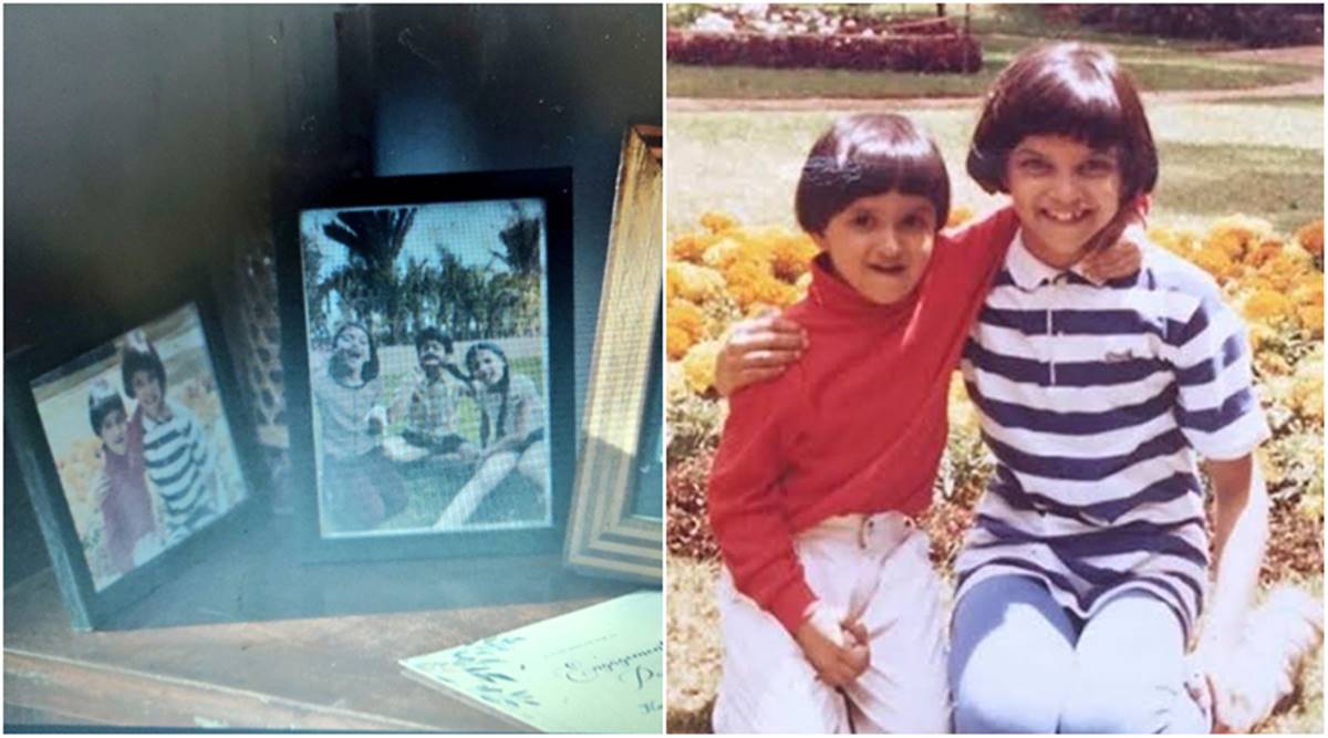 A fan sees the childhood portrait of Deepika Padukone and her sister Anisha Padukone in Gehraiyaan.  see here