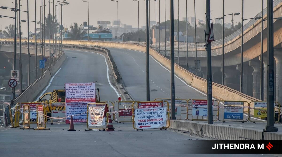Goraguntepalya Flyover. (Express Photo: Jithendra M)
