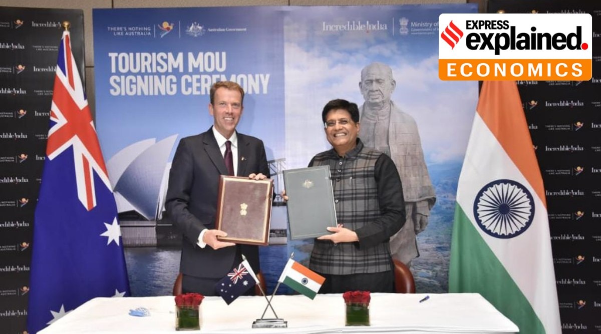 Commerce Minister Piyush Goyal inked the India-Australia Tourism MoU with his counterpart Dan Tehan. (Twitter/@PiyushGoyalOffc) 