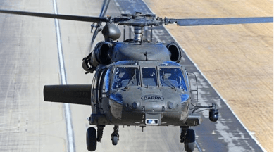 helicopter without pilot, helicopter, helicopter flying without pilot video, defence, US defence, indian express