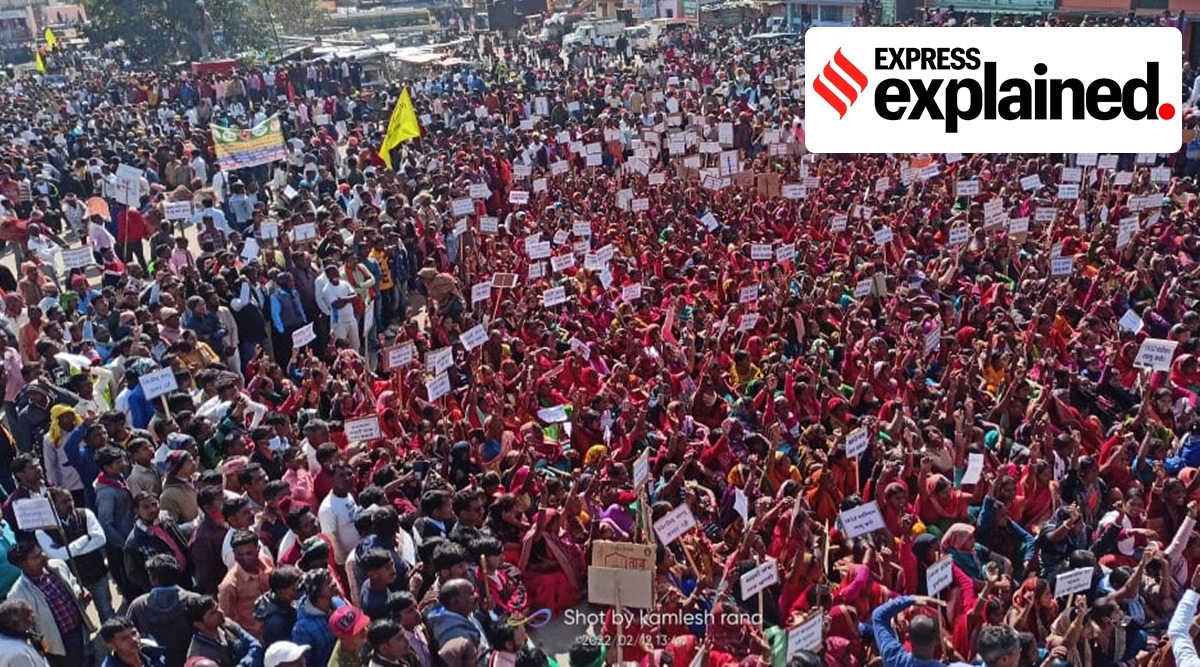 Massive crowd in Bagodar, Giridih. (Express Photo)