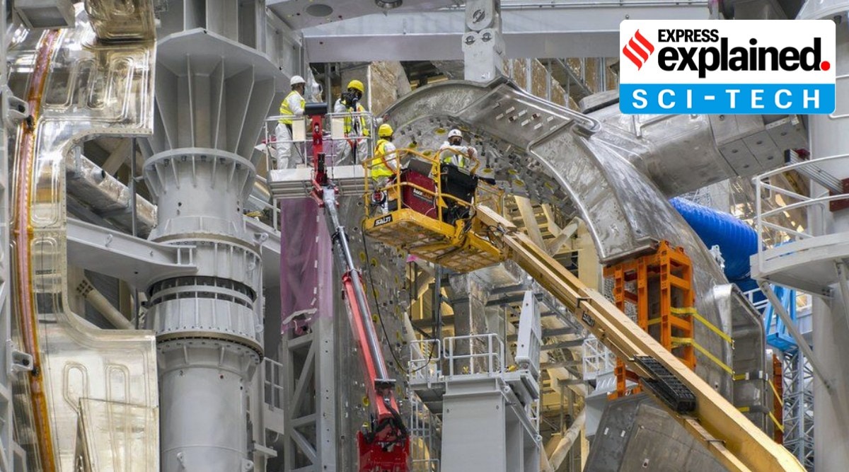 One of the giant components at the ITER site in southern France. (ITER)
